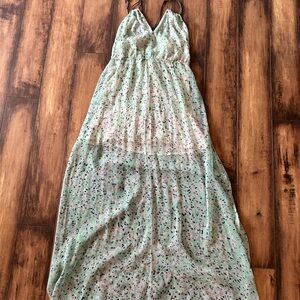 Element Green Floral Maxi Dress